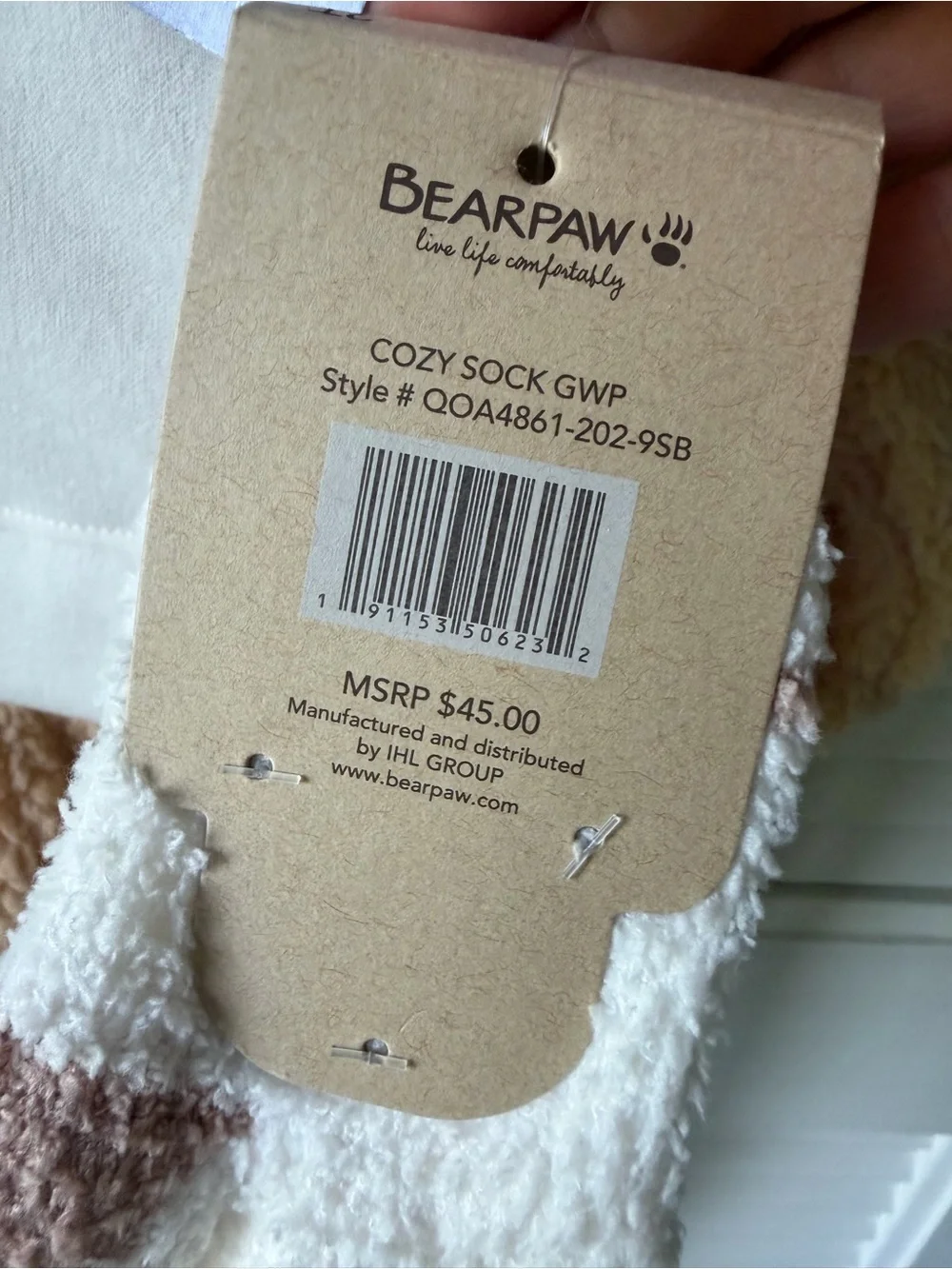 BearPaw Cream and Tan Fuzzy Bear Pajama Set